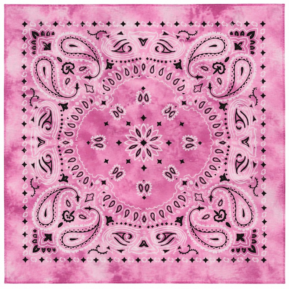 Haarsoires Bandana Zakdoek 55x55cm - Tie-Dye - Paisleyprint - Lila Paars - Multifunctioneel Accessoire voor Haar, Festivals en Mode - One Size & Unisex