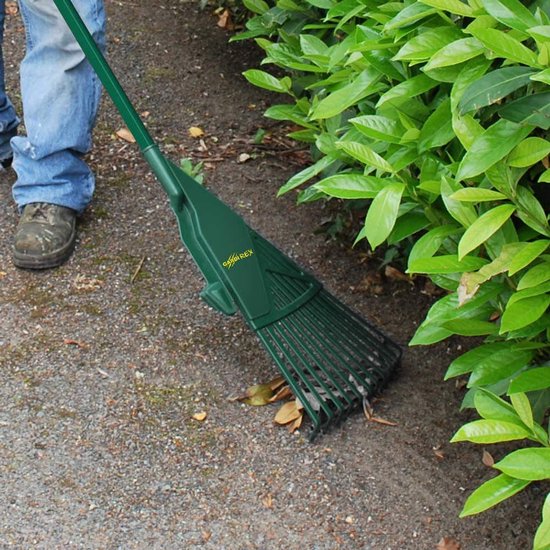 Bladhark - Telescopische Steel tot 2 m - Verstelbare Hark 70 cm - 24 Tanden - Voor Bladeren en Gras — afbeelding 5