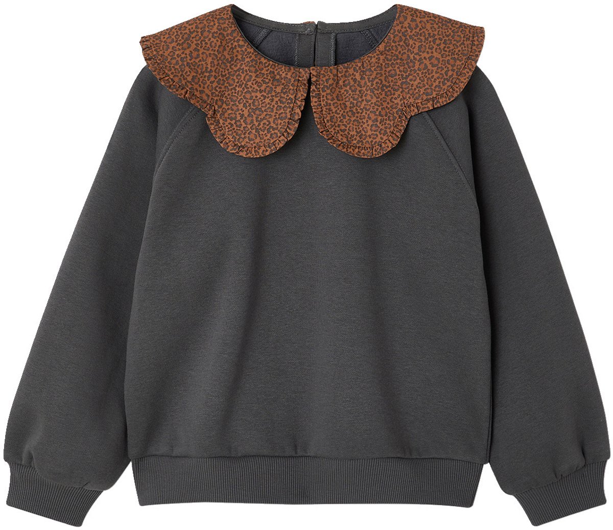 Vertbaudet Sweater - meisjes - kraag van Engels - borduurwerk - fluwelen boodschap