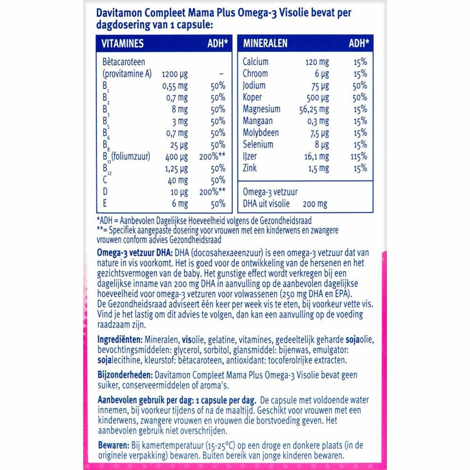 Davitamon - Compleet Mama Omega-3 Visolie - 2 x 60 capsules - Voordeelverpakking