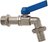 GEKA kogelaftapventiel 3/4 inch 12 mm messing vernikkeld blauw