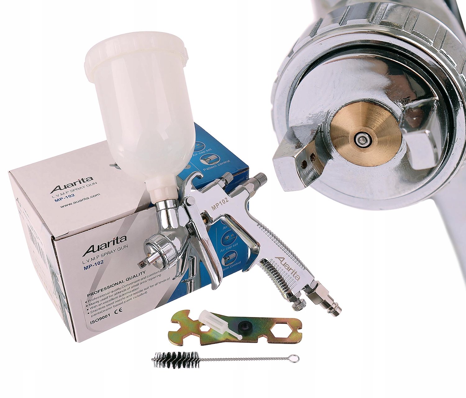 Auarita MP102 LVMP Mini spuitpistool 0,8mm voor precisieklussen