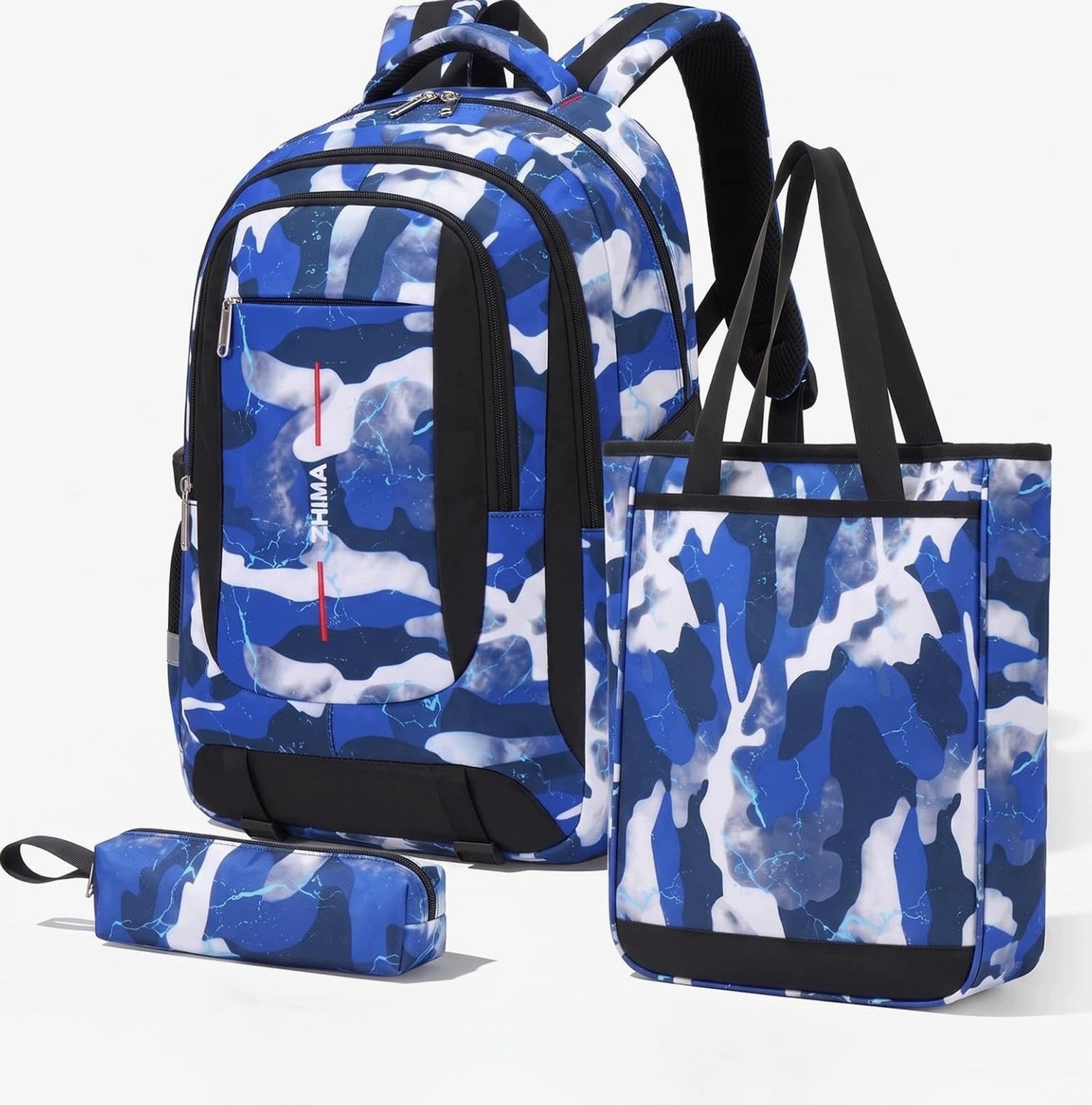 Grote Schoolrugzak Set 3-in-1 Waterdicht Camouflage Duurzaam Comfortabel