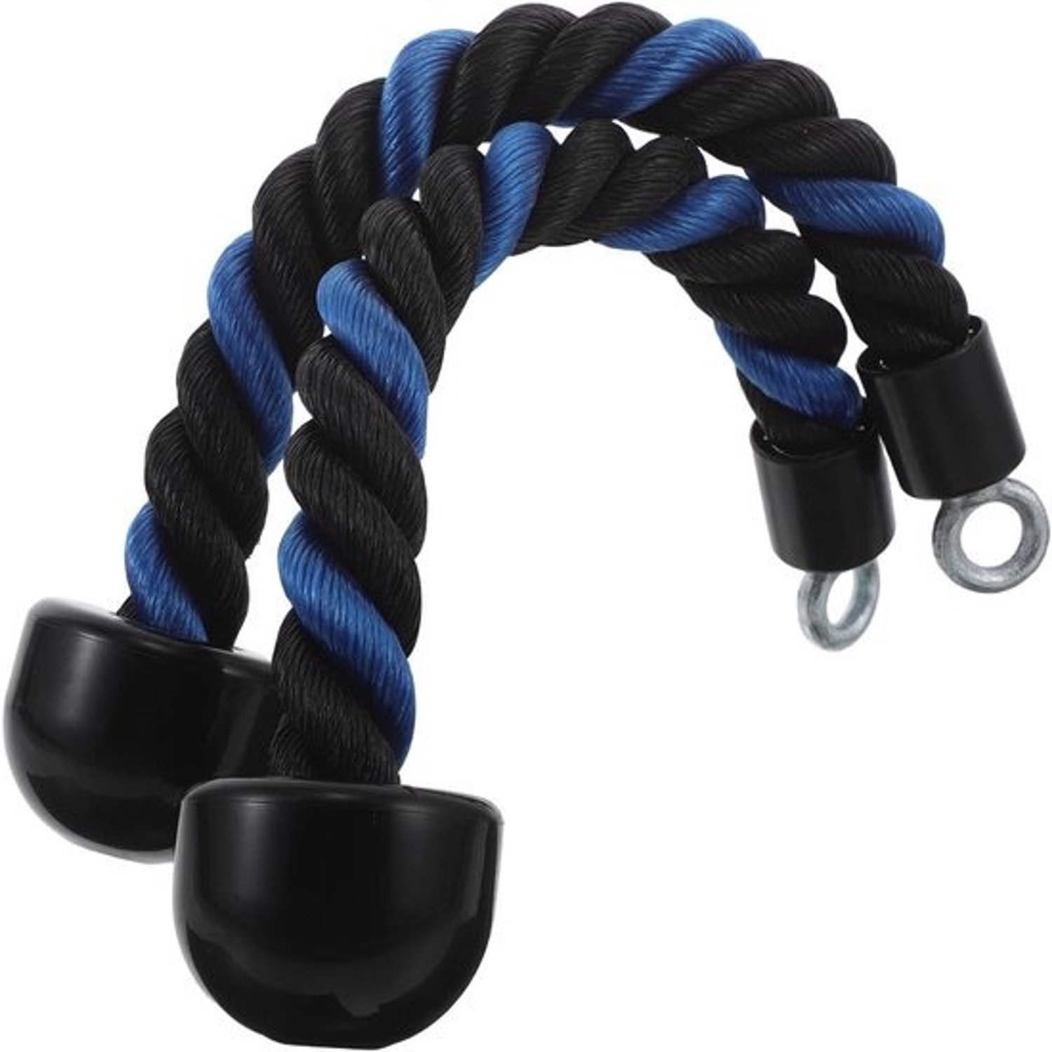 fitnesstouw - krachttrainings­touw - voor spiertraining - duurzaam nylon - 38 cm - blauw zwart