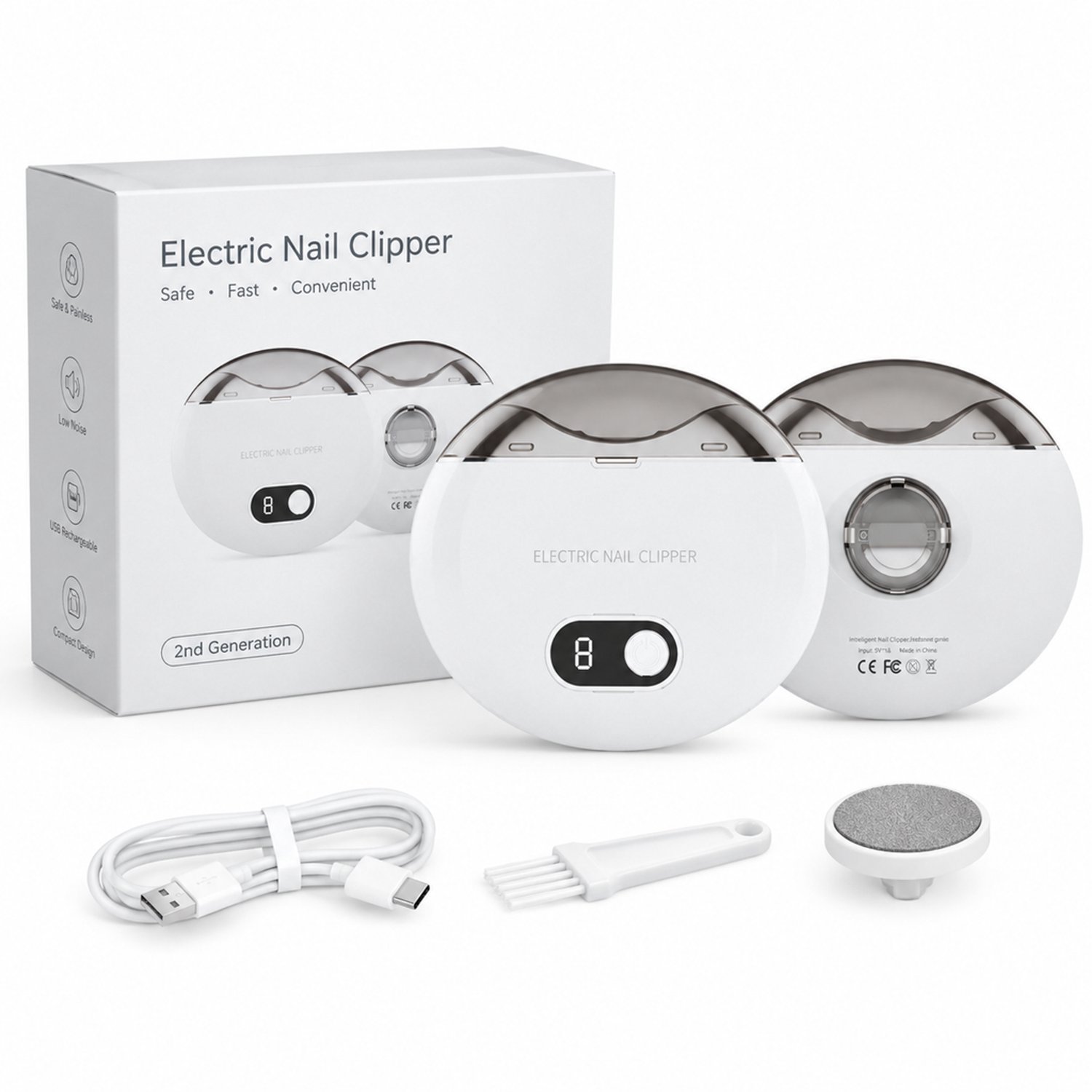 elektrische nagelknipper elektrische nagelverzorging wit Engelse verpakking 225 g