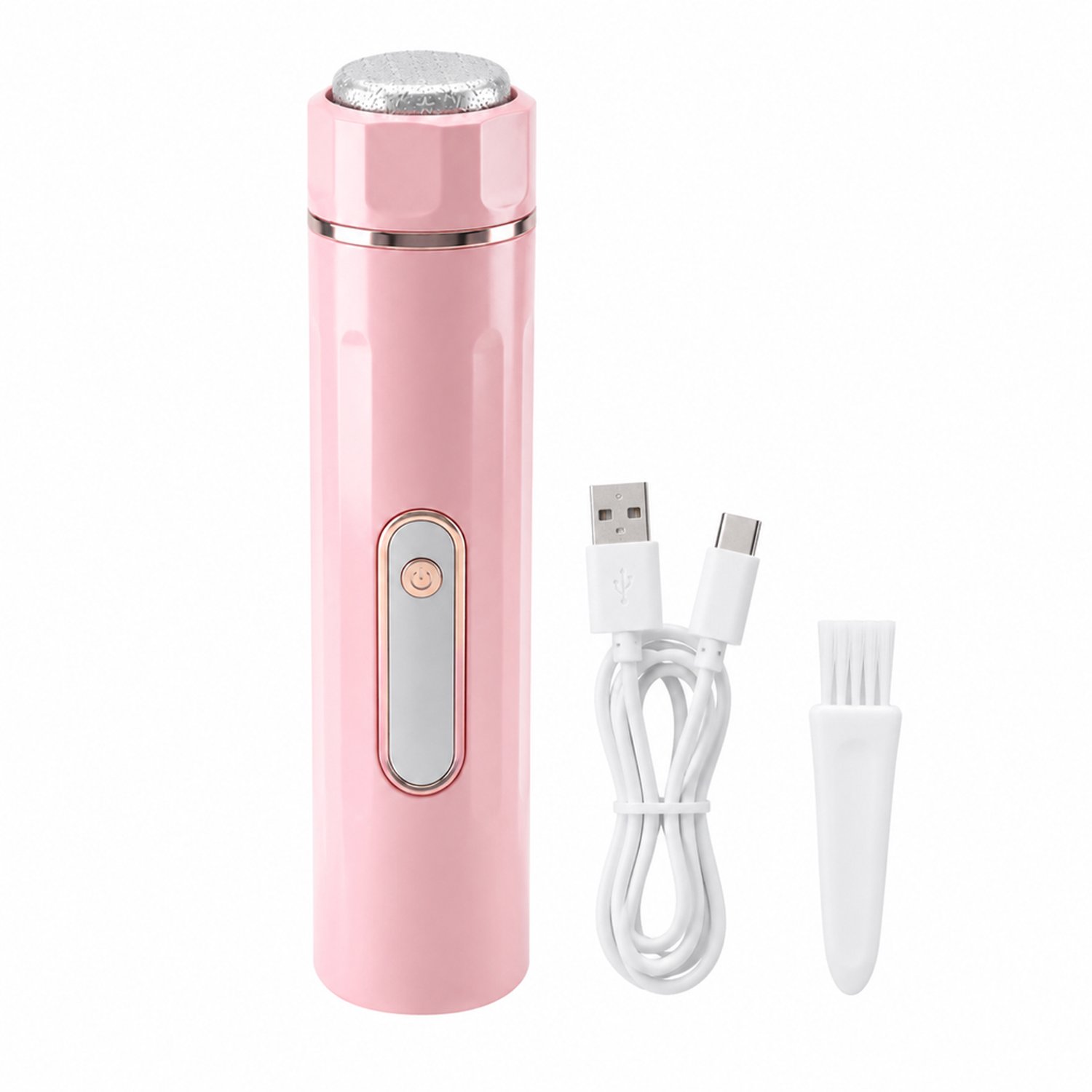 elektrische nageltrimmer - 2 snelheden - elektrische voetvijl voor het verwijderen van dode huid en nagelverzorging - USB-C - roze