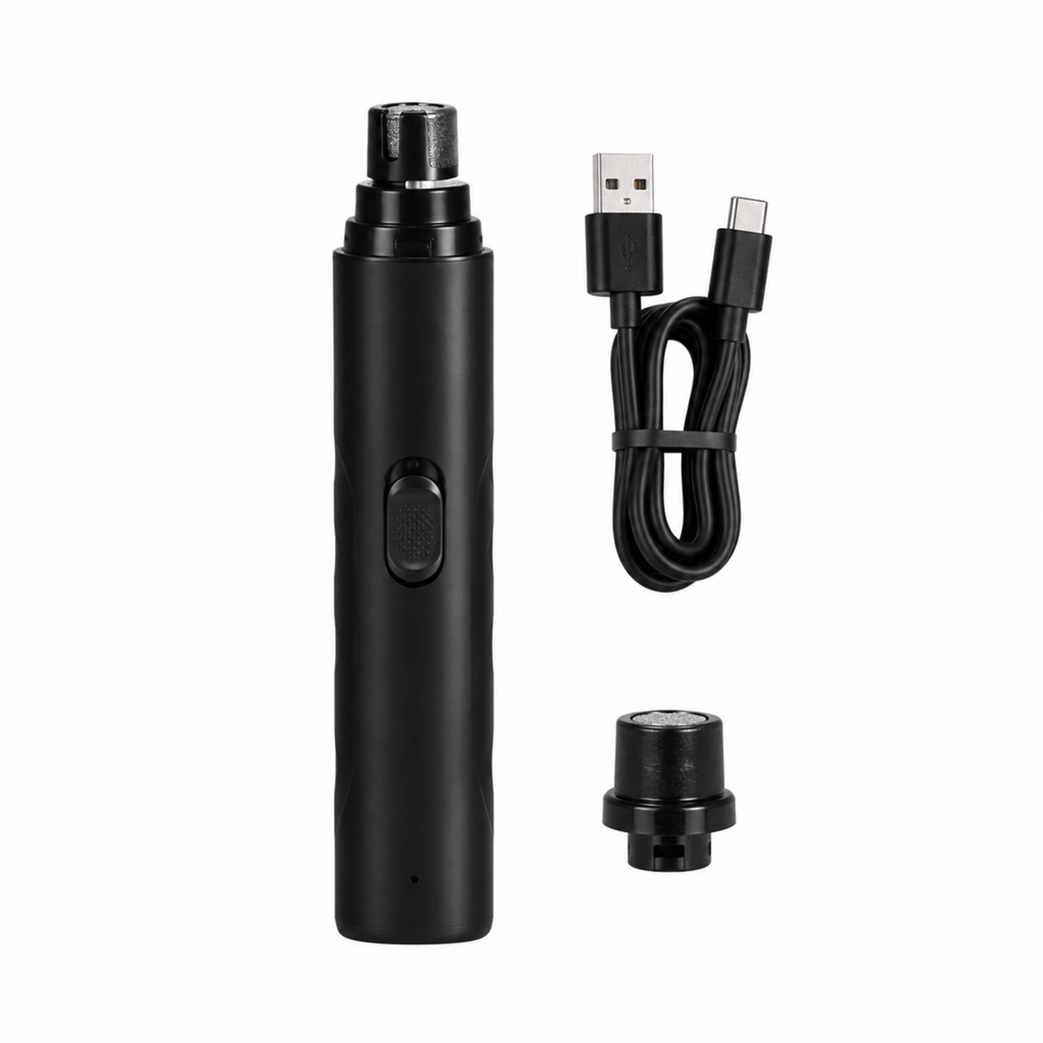 elektrische nageltrimmer voor huisdieren - USB-oplaadbaar - één stand zonder lamp - zwart