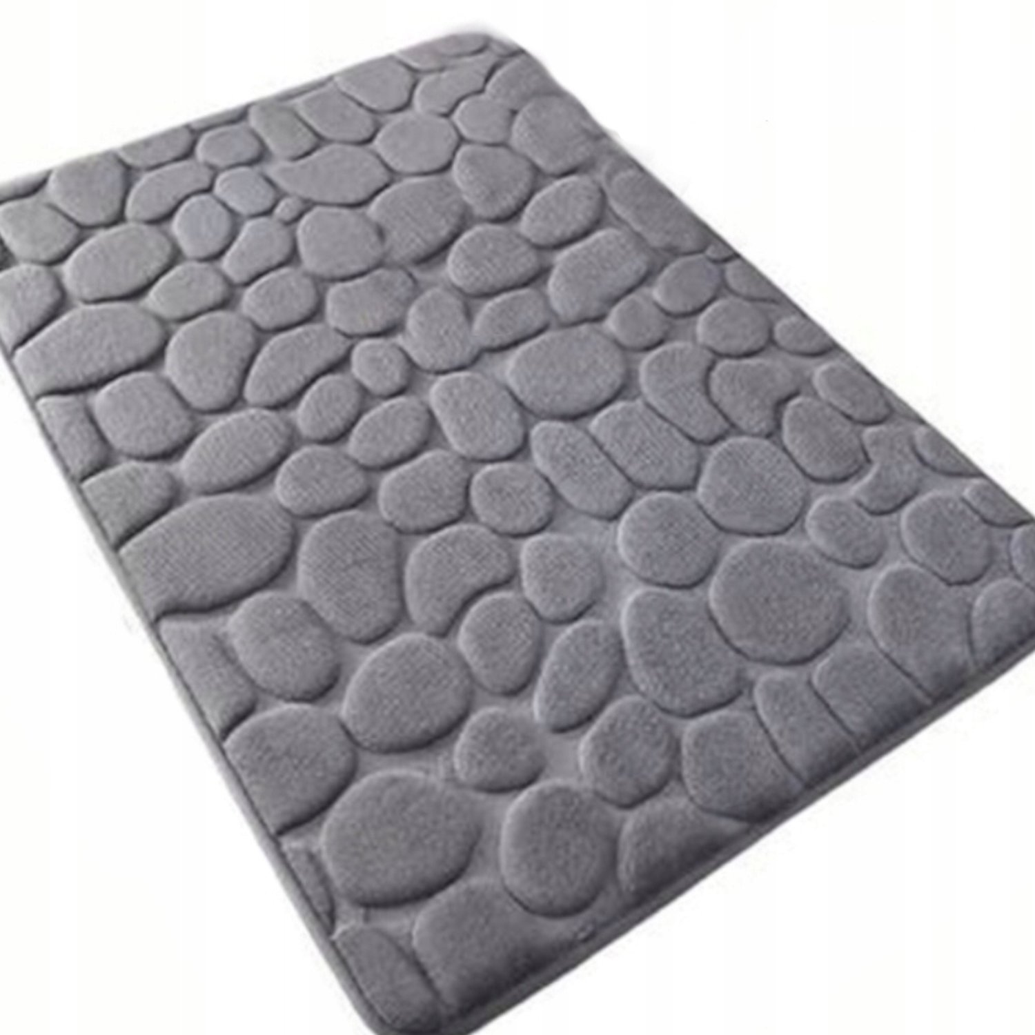 3D Antislip Badkamermat 50x80cm Sneldrogend Zacht Grijs