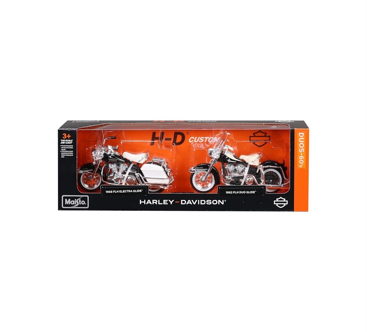 Modelmotorfietsen 1:18 - 60s Electra Glide & Duo Glide