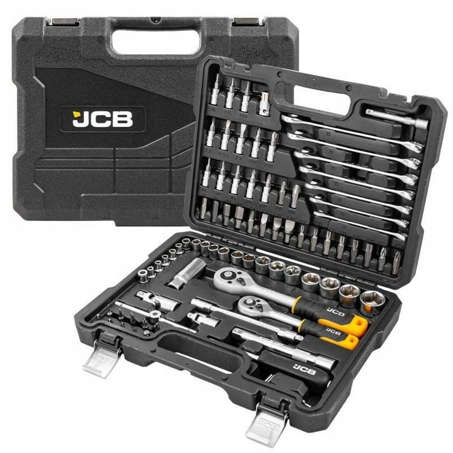 JCB Gereedschapset 82 Delen - 1/4" & 3/8" - Professioneel