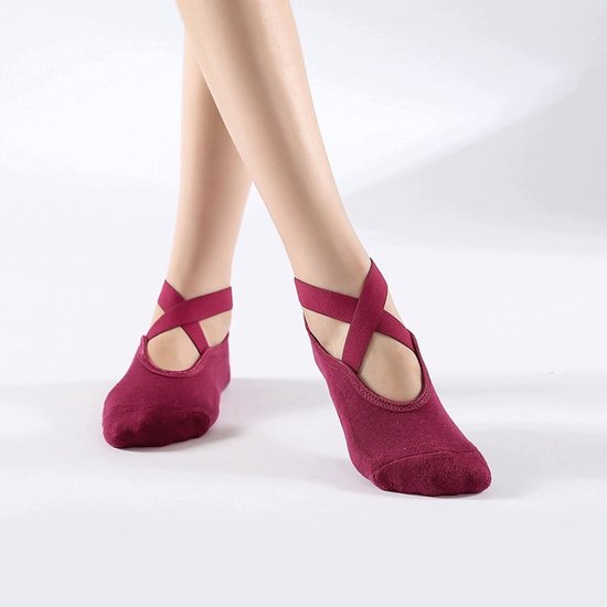 Dames Antislip Sokken voor Yoga, Pilates & Fitness (4 paar) — afbeelding 2
