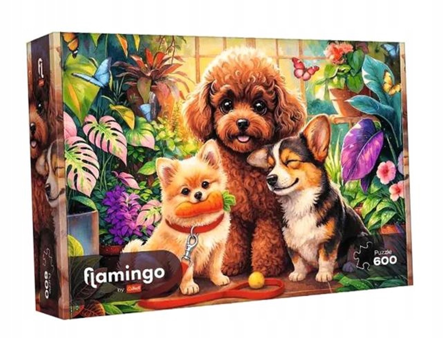 Trefl Flamingo Puzzel 600 Stukken - Honden in Orangerie
