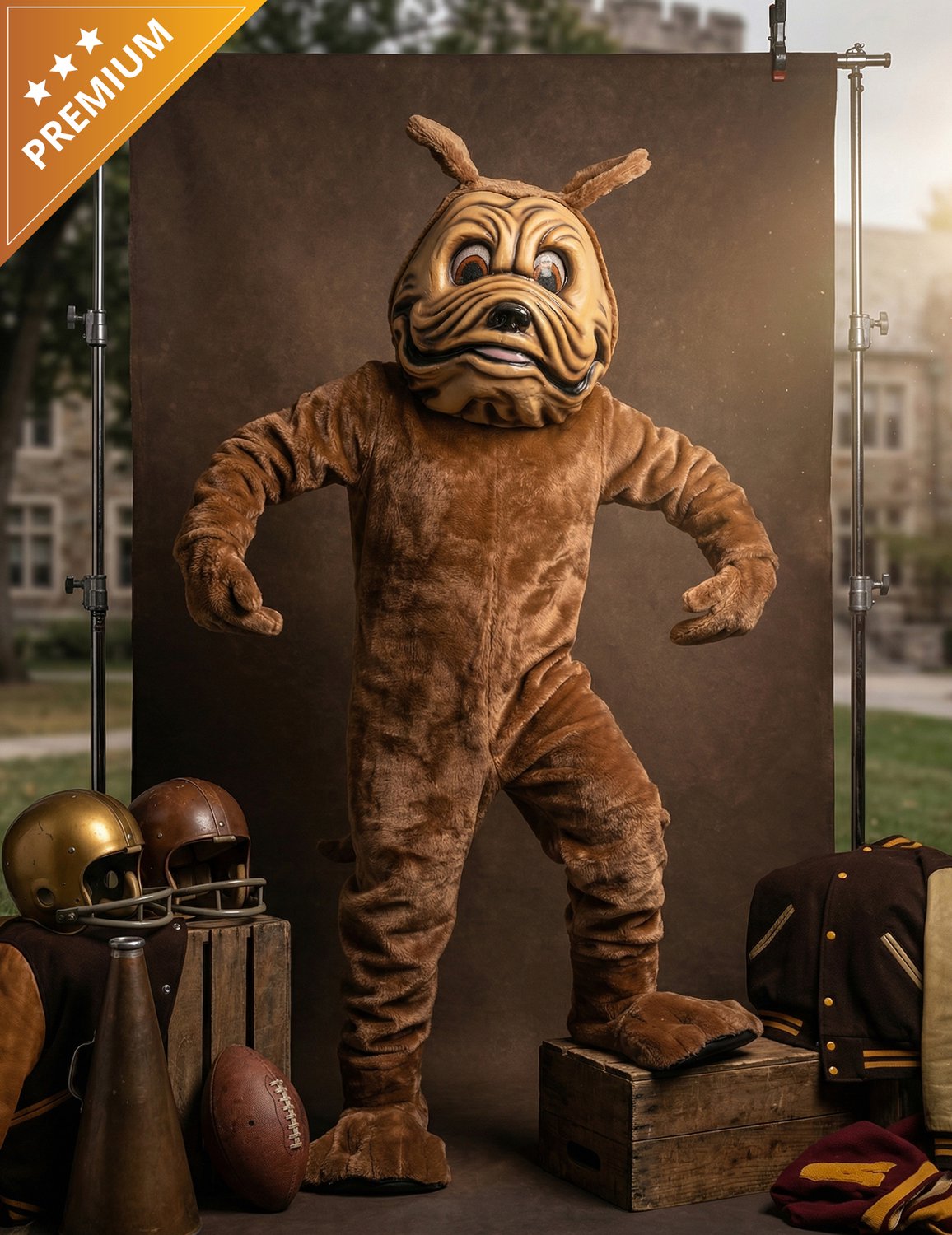 ESPA - Bruin hondenmascotte kostuum voor volwassenen