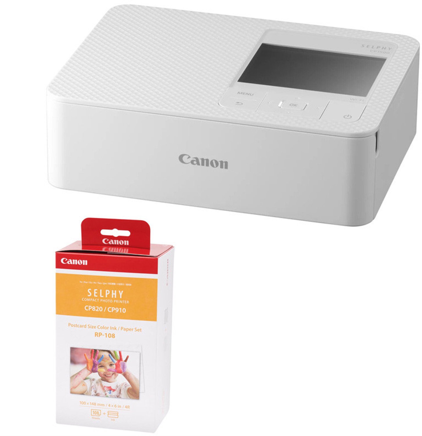 CANON SELPHY CP1500 WHITE+ RP108 Drucker