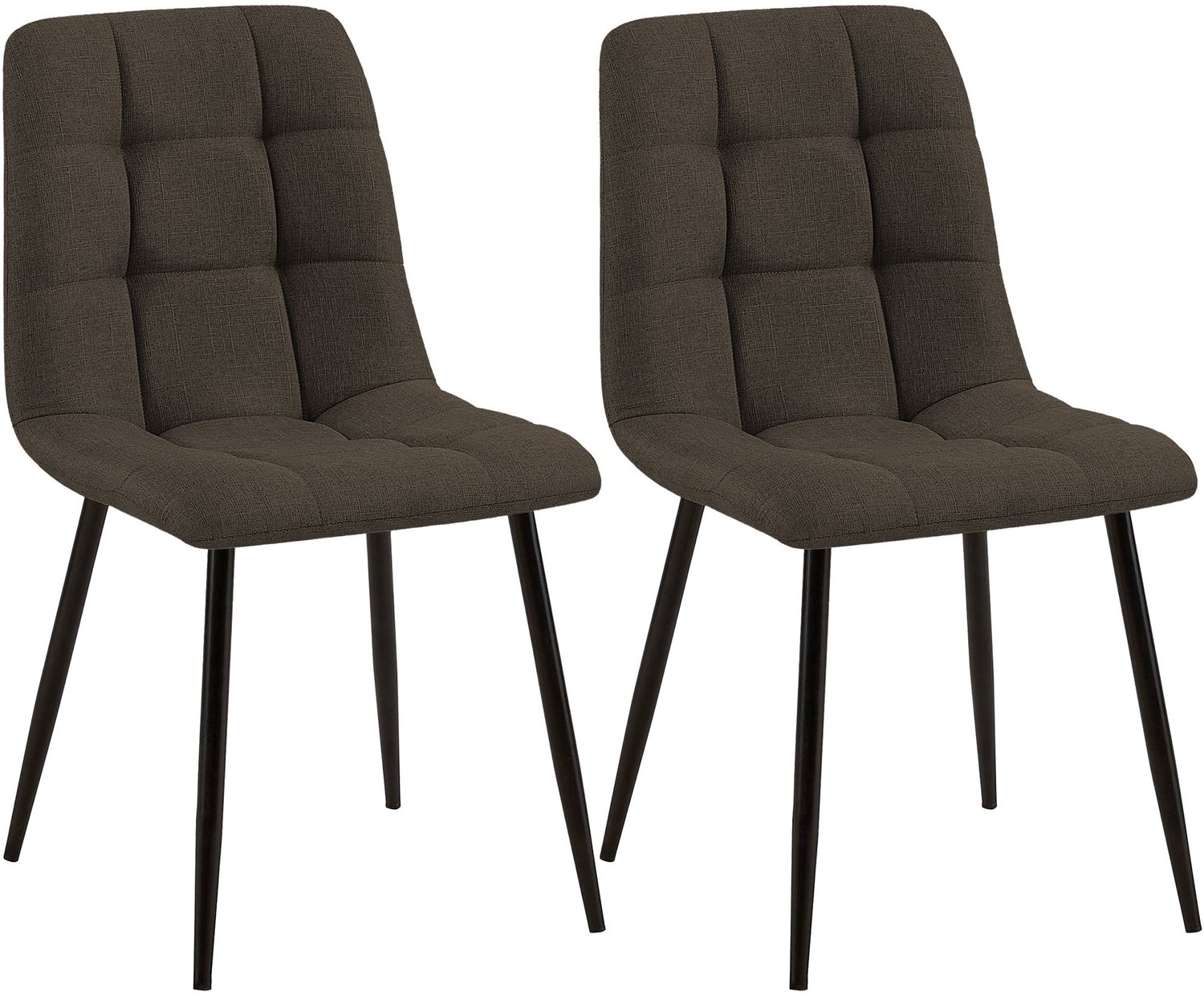 Luxe Comfort Eetkamerstoelen (set van 2) - Stof - Bruin