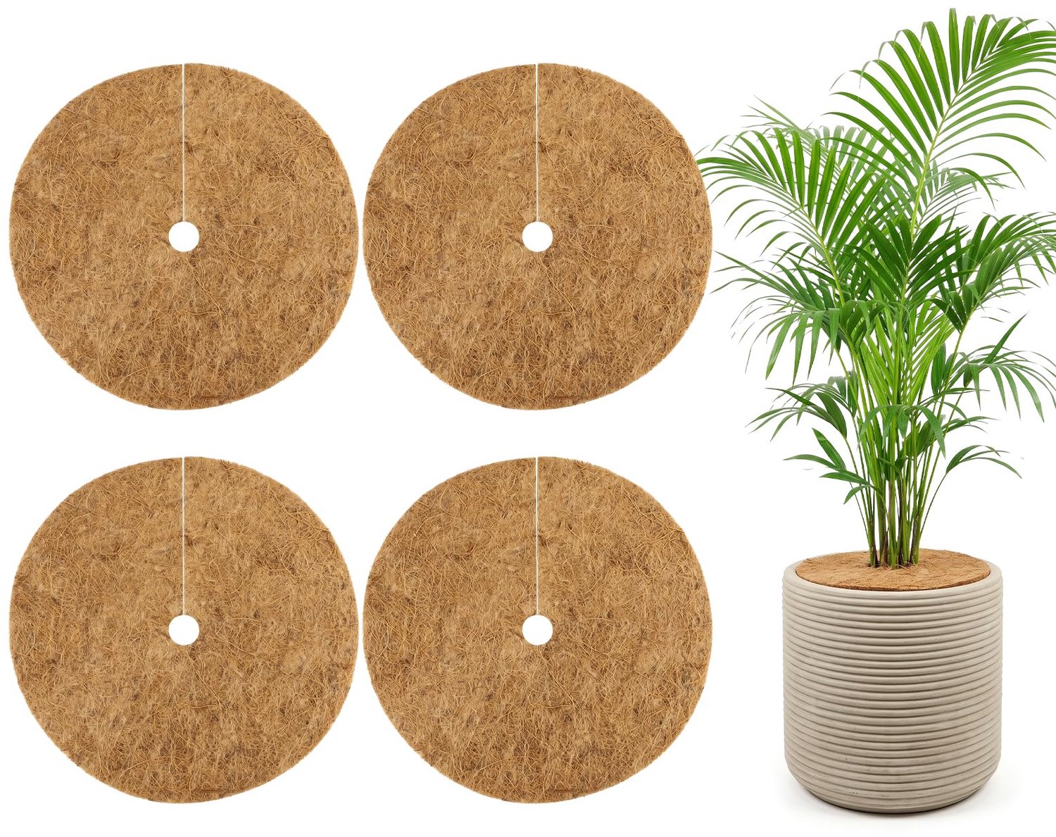 Famanu - Kokosmat Winterbescherming - Bescherming tegen kou voor planten - 4 stuks - Bruin