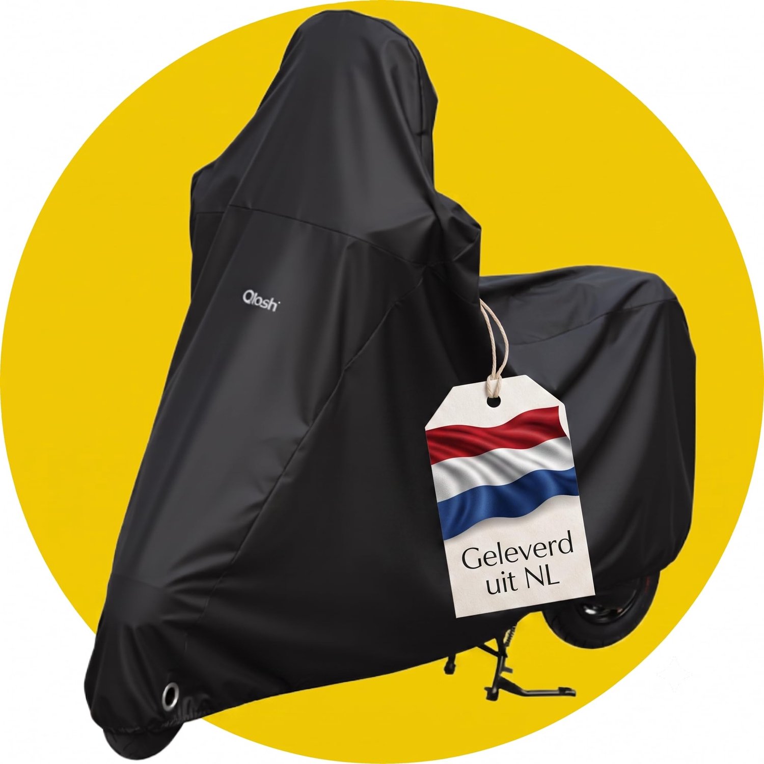 Famanu - Scooterhoes met windscherm - Bescherming tegen regen en wind - Hoogwaardige 300D polyester - Zwart 1 stuk