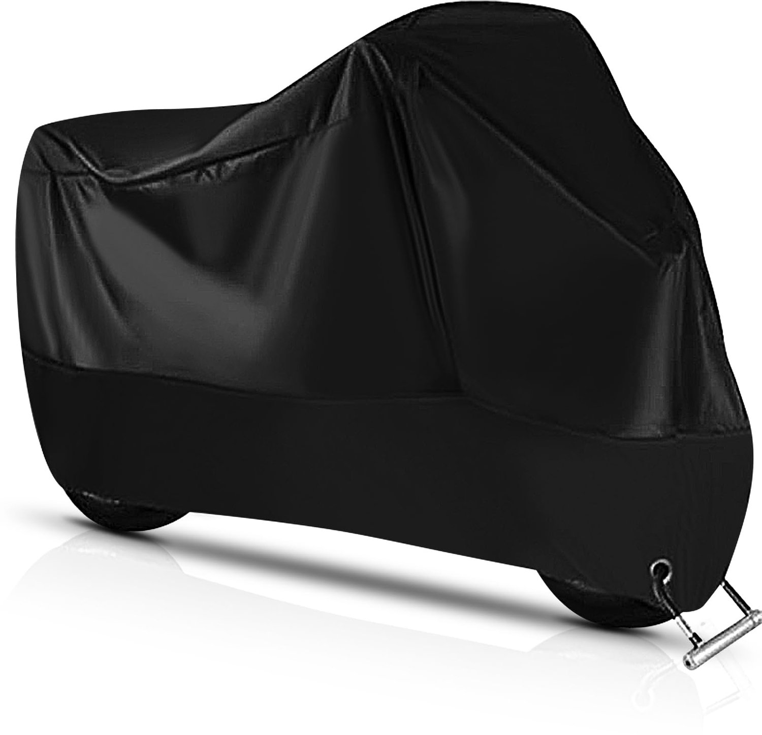 Famanu - Waterdichte motorhoes - Bescherming tegen regen, uv, sneeuw en stof - Duurzaam 190T polyester - Zwart 1 stuk