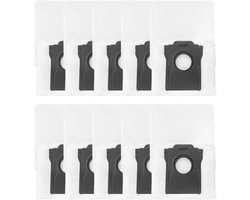 Set van 10 stofzuigerzakken geschikt voor Dreame X50/X40/L50/L40/L30 Ultra - 3.3L vervangende zakken - wit