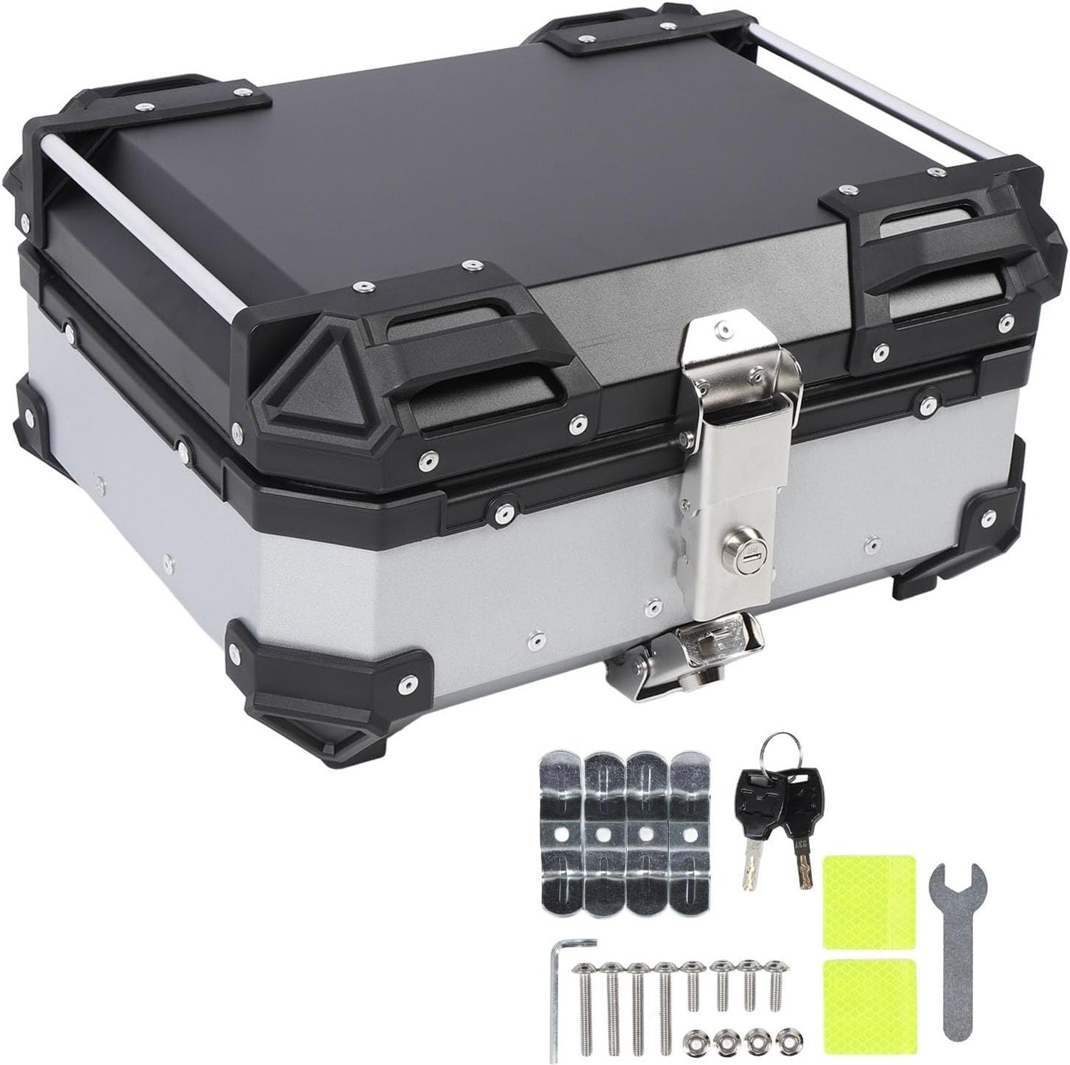 Waterdichte 25L Motor Topbox voor Helm en Bagage, Universele Achterkoffer met Slot en Aluminium Legering
