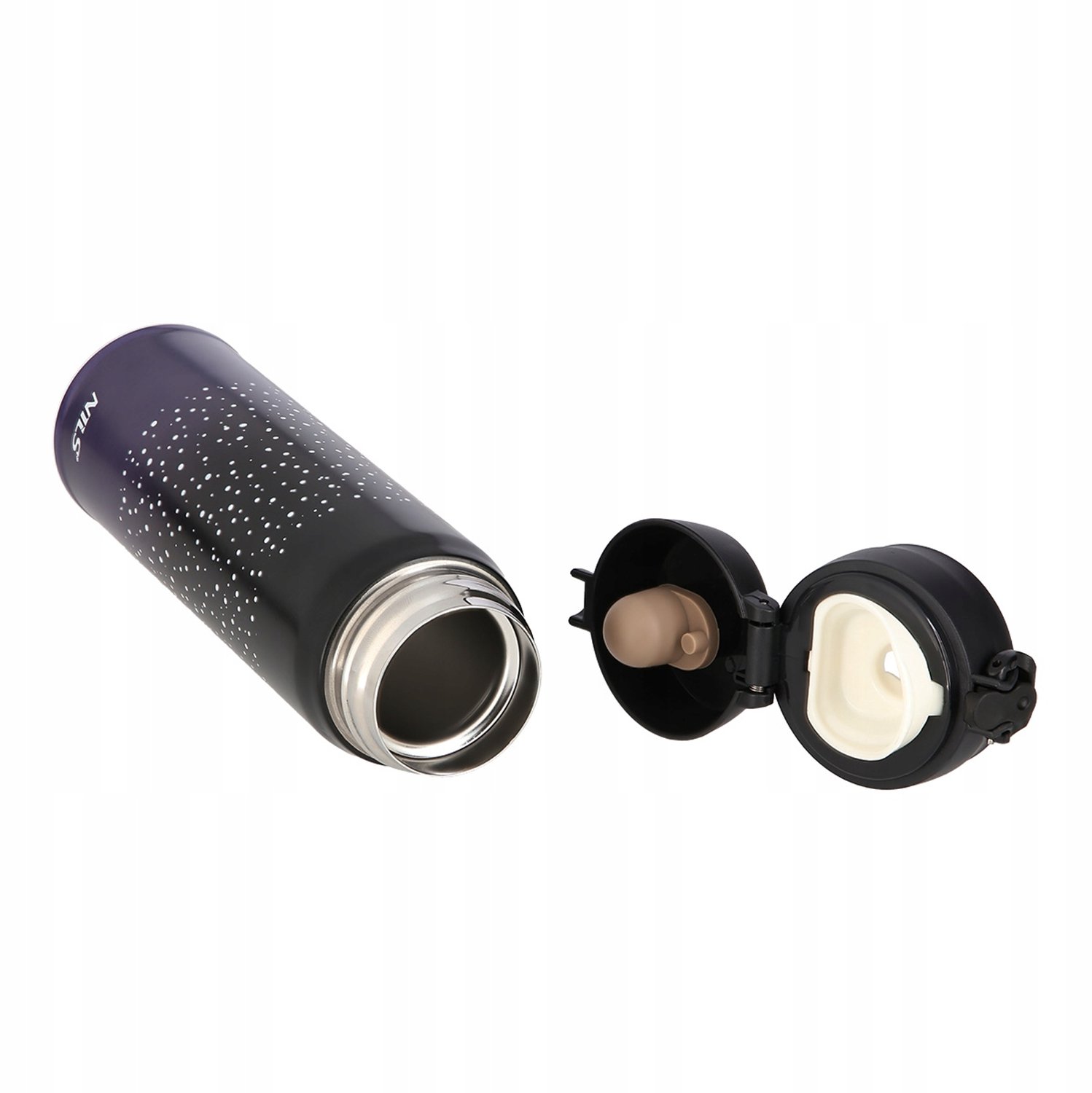 Nils Thermosbeker RVS 450ml - Paars, Lekvrij & Dubbelwandig