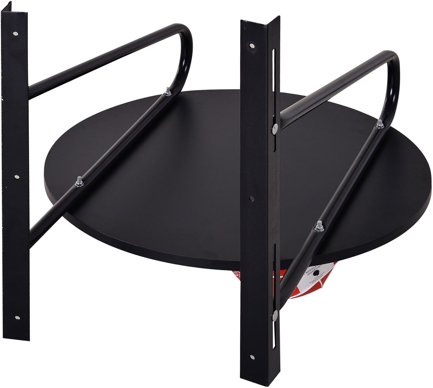 Speedbag bokszak met draaiplateau + houten pomp- in hoogte verstelbaar- staal met synthetische coating- rood/zwart