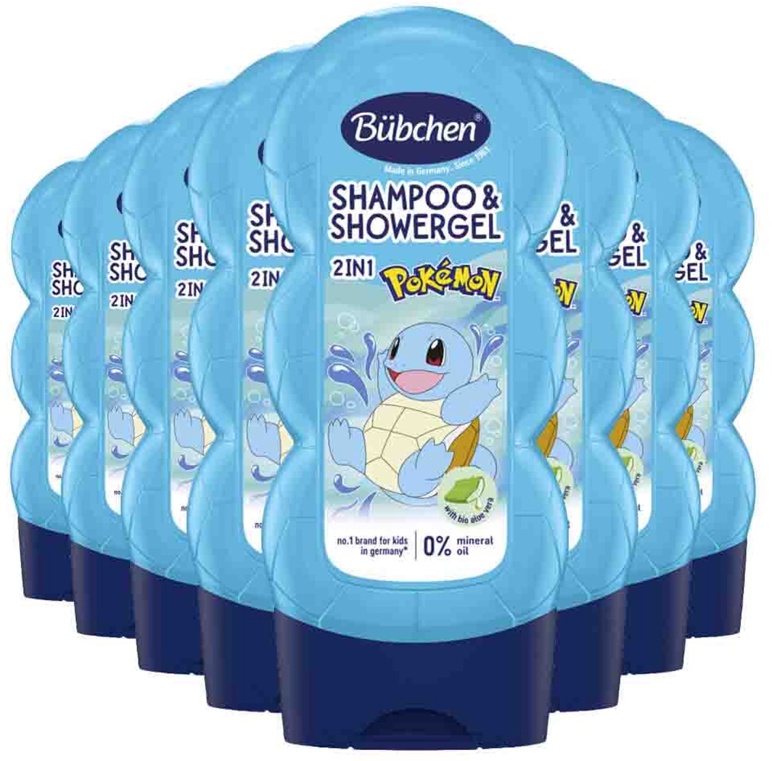 Bübchen - 2in1 Shampoo & Douchegel Squirtle - 8 x 230 ml - Voordeelverpakking