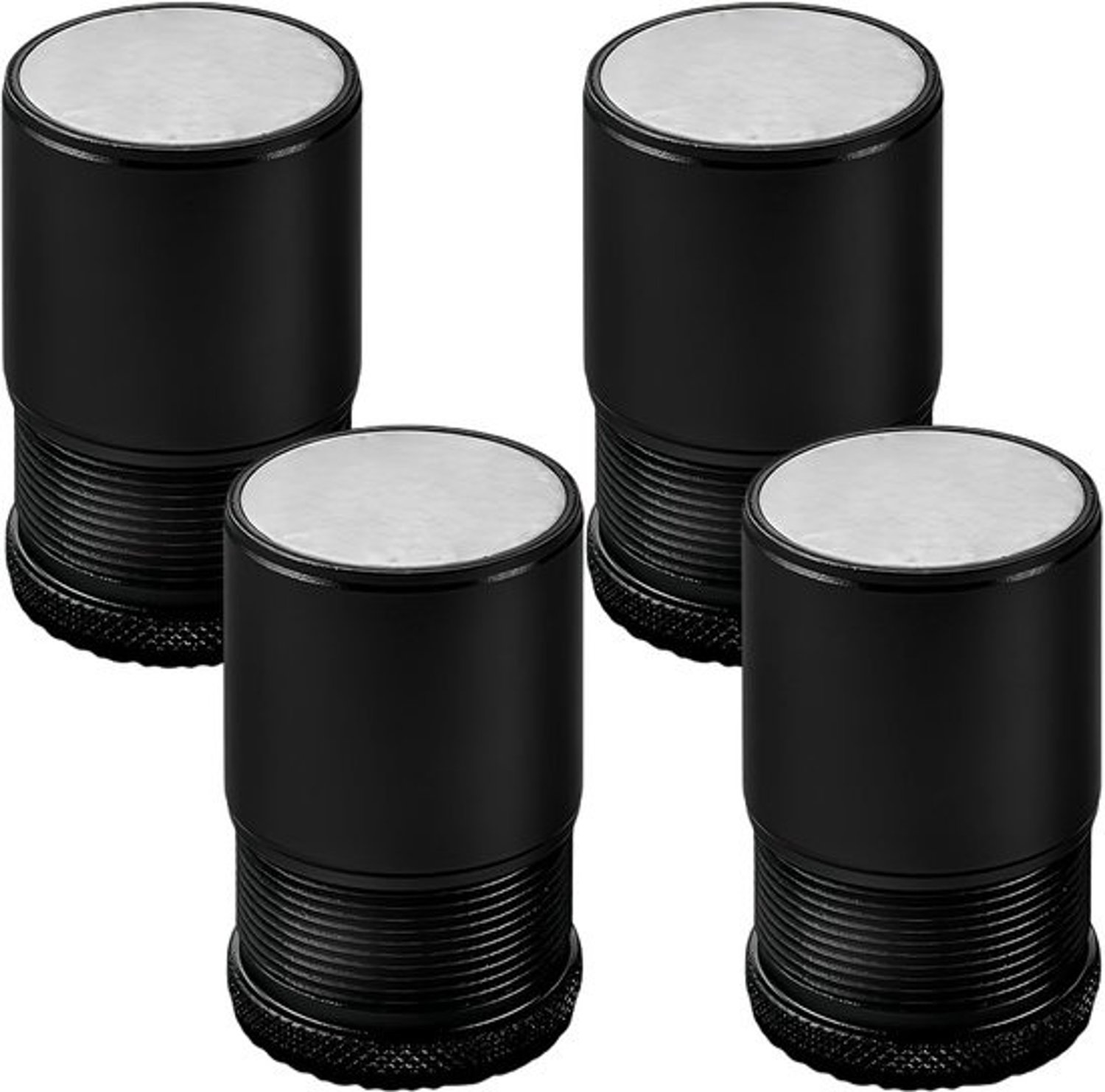 Verstelbare metalen meubelverhogers - Zwart - Set van 4