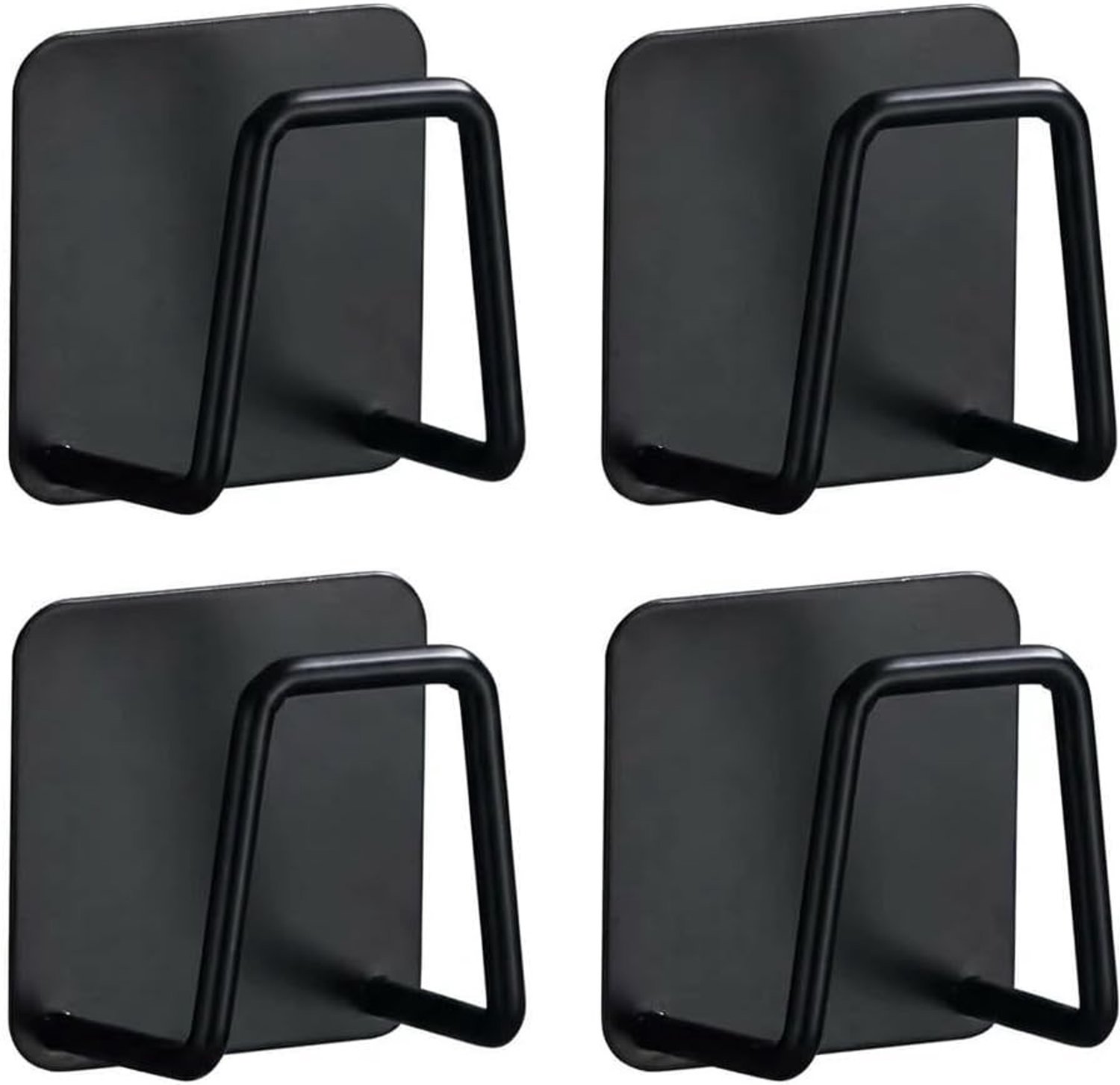 Spons houders voor de keuken, set van 4, zwart, 45 mm, ideaal voor spoelbak en afwasaccessoires