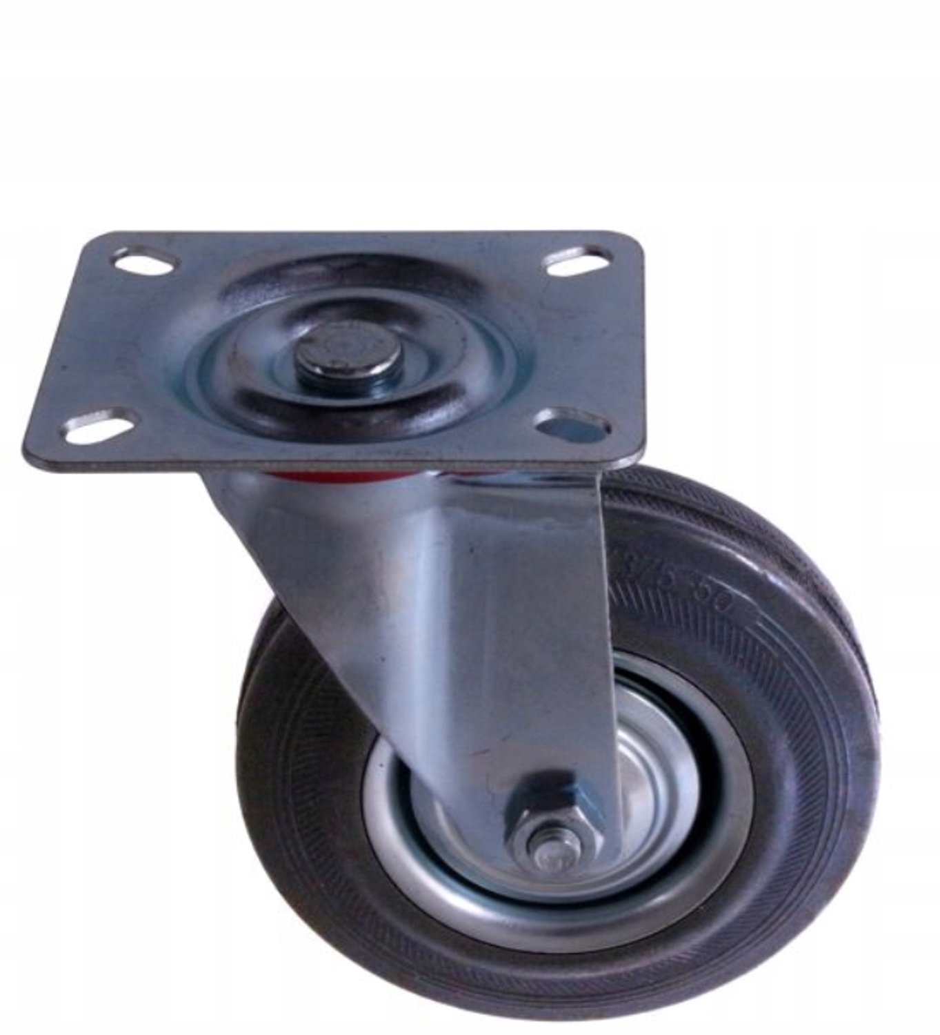 Zwenkwiel met Plaat 160 mm Metaal/Rubber - 150 kg Draagvermogen