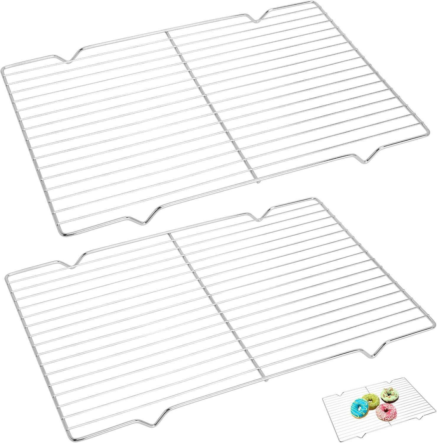 Taartrooster - Roestvrij staal - 30 x 20 cm - Set van 2 - Voor Bakken en Koelen