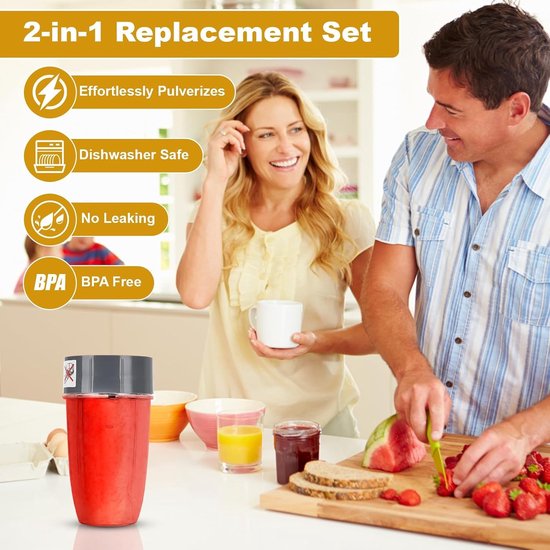 Vervangende Extractor Mes en 24 OZ Blenderbeker voor Nutribullet 600W en 900W - Hoogwaardige Onderdelen voor Optimale Mixprestaties — afbeelding 5