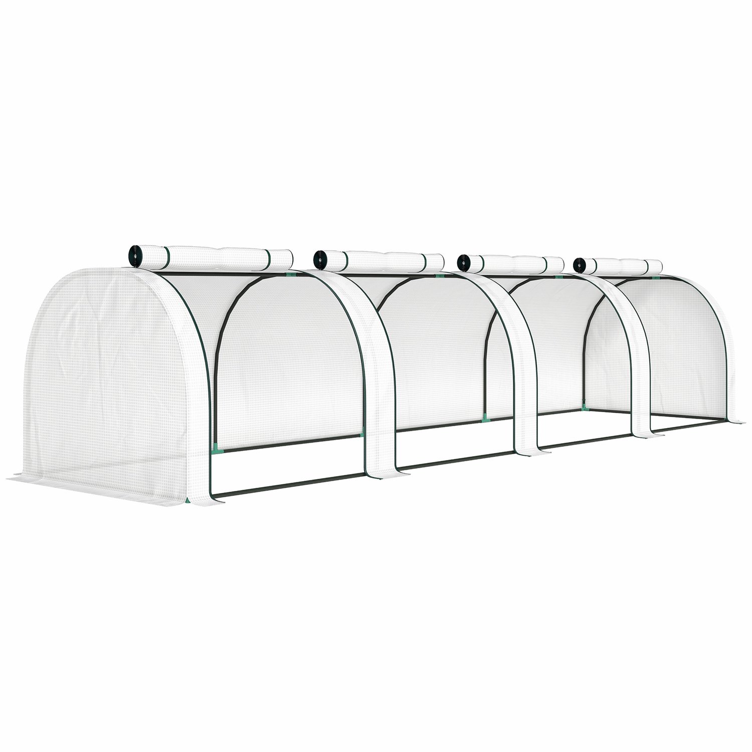 Sunona Tomatenkas - Met 4 roldeuren - 395 x 100 x 80 cm - Wit
