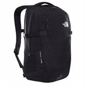 Zwarte The North Face rugzak met tekst 'FALL LINE' aan de zijkant.