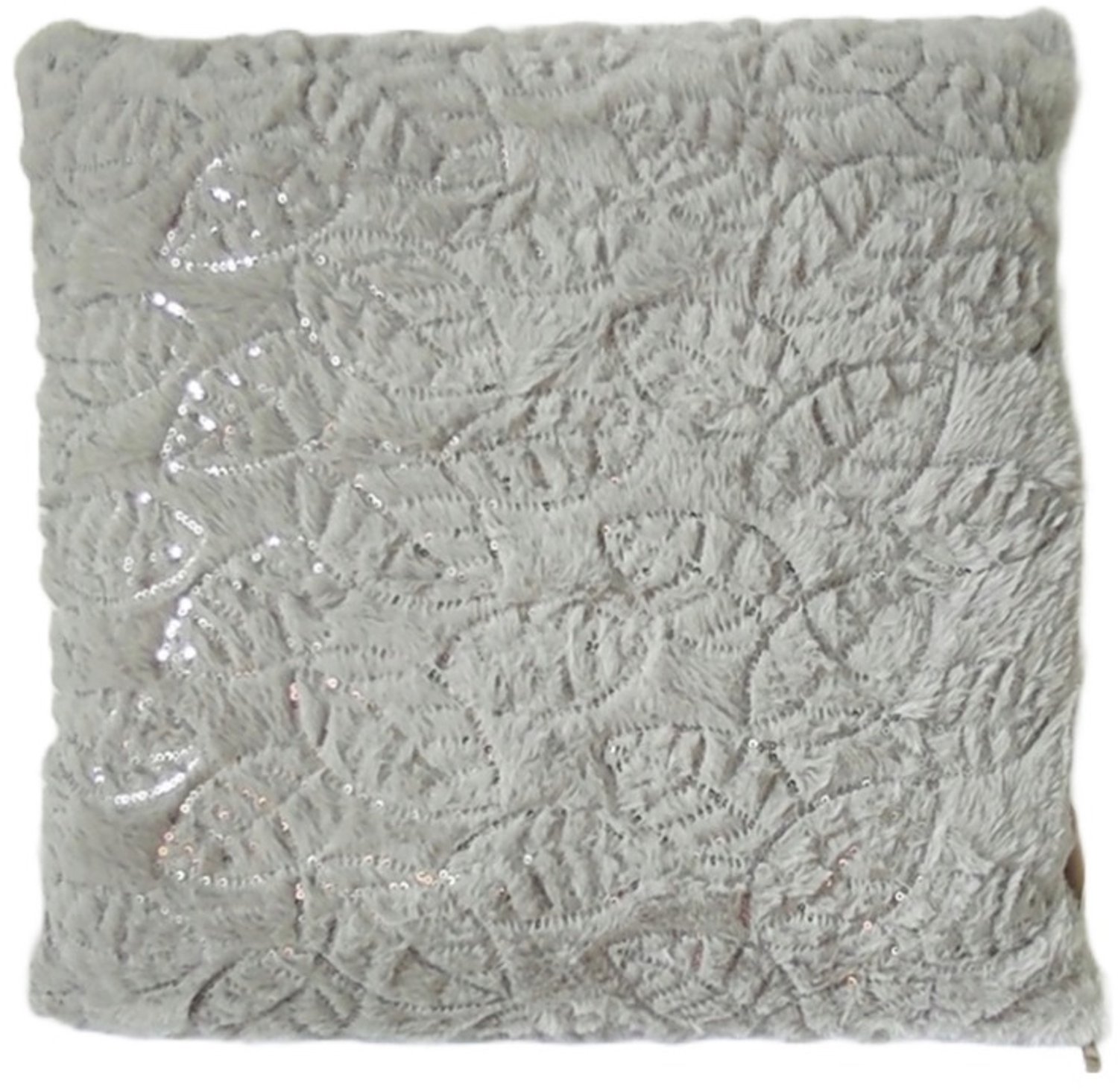 Decoratieve Kussenhoes 40x40 cm - Zacht Pluche met Bladmotief