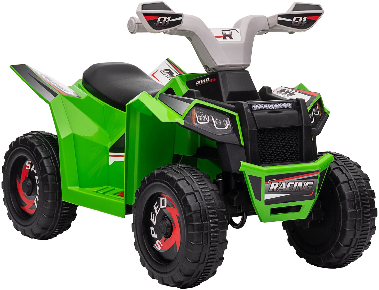 Homona Elektrische quad voor kinderen - 6V - Vooruit- en achteruitrijden - 70 x 41,5 x 48,5 cm - Groen
