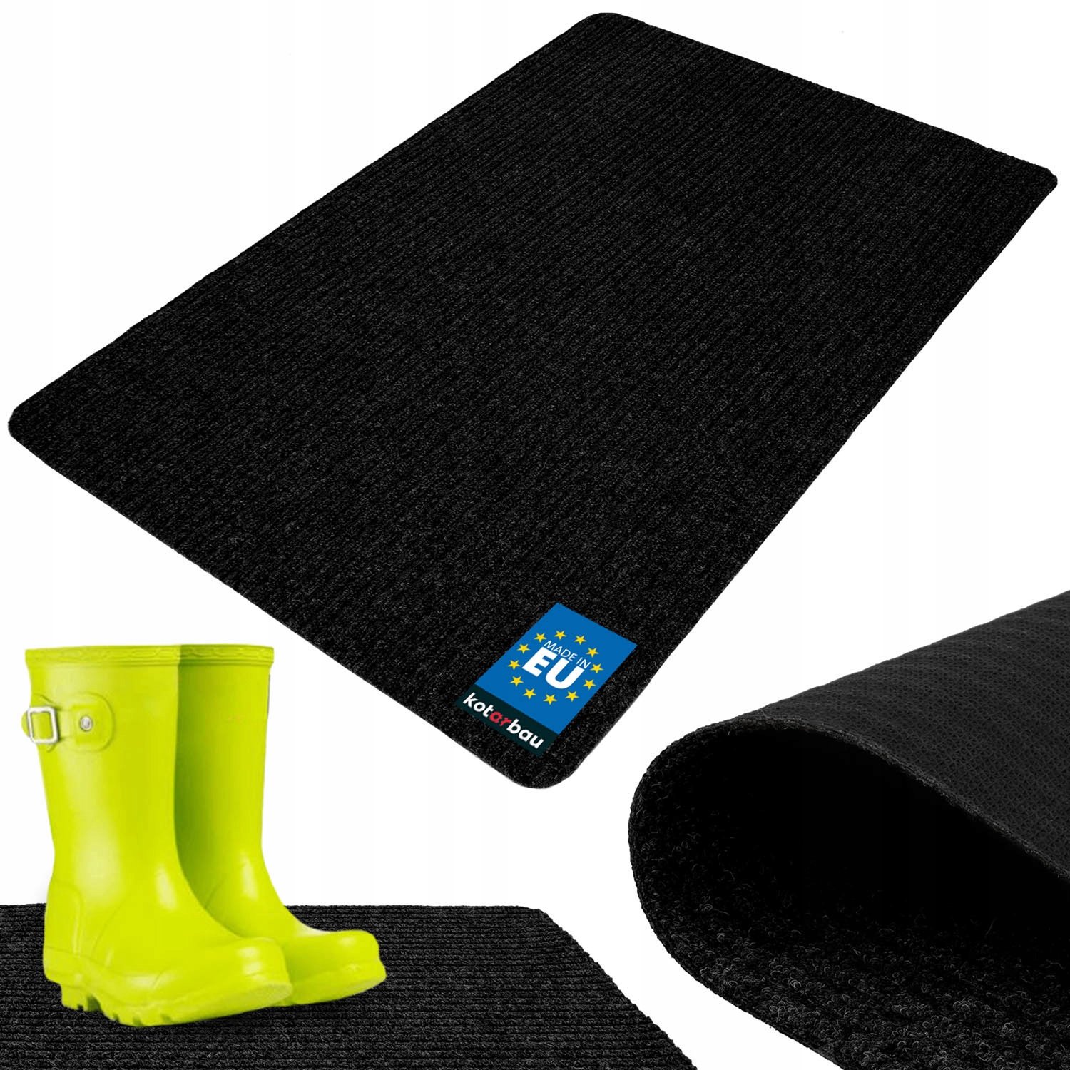 Antislip Deurmat Zwart 120x80 cm - Vuil en Vocht Vanger