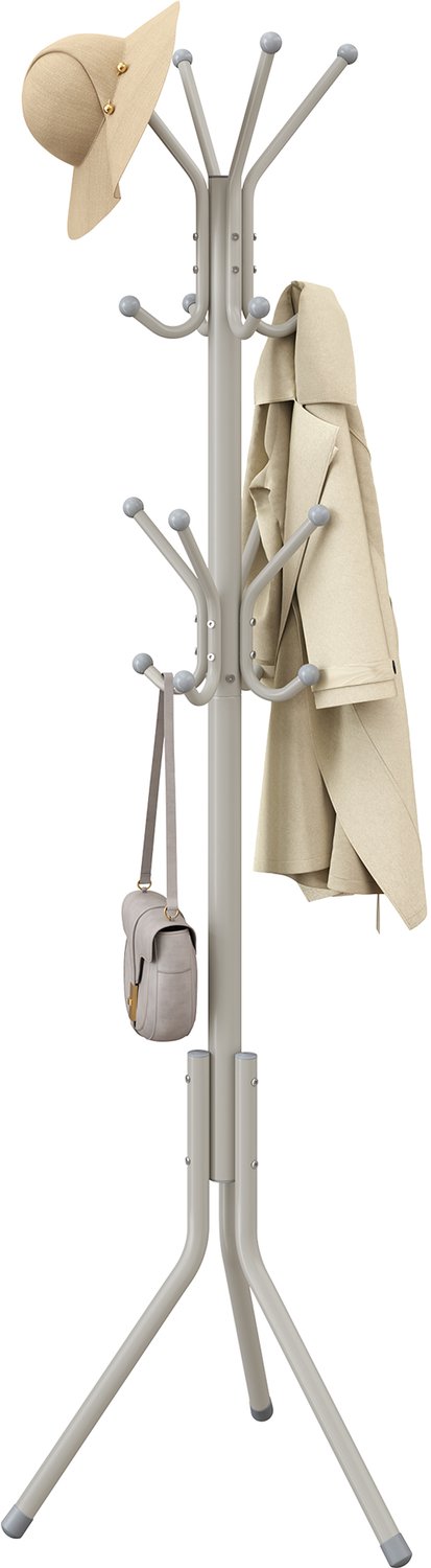 Kapstok van metaal met 16 haken – beige