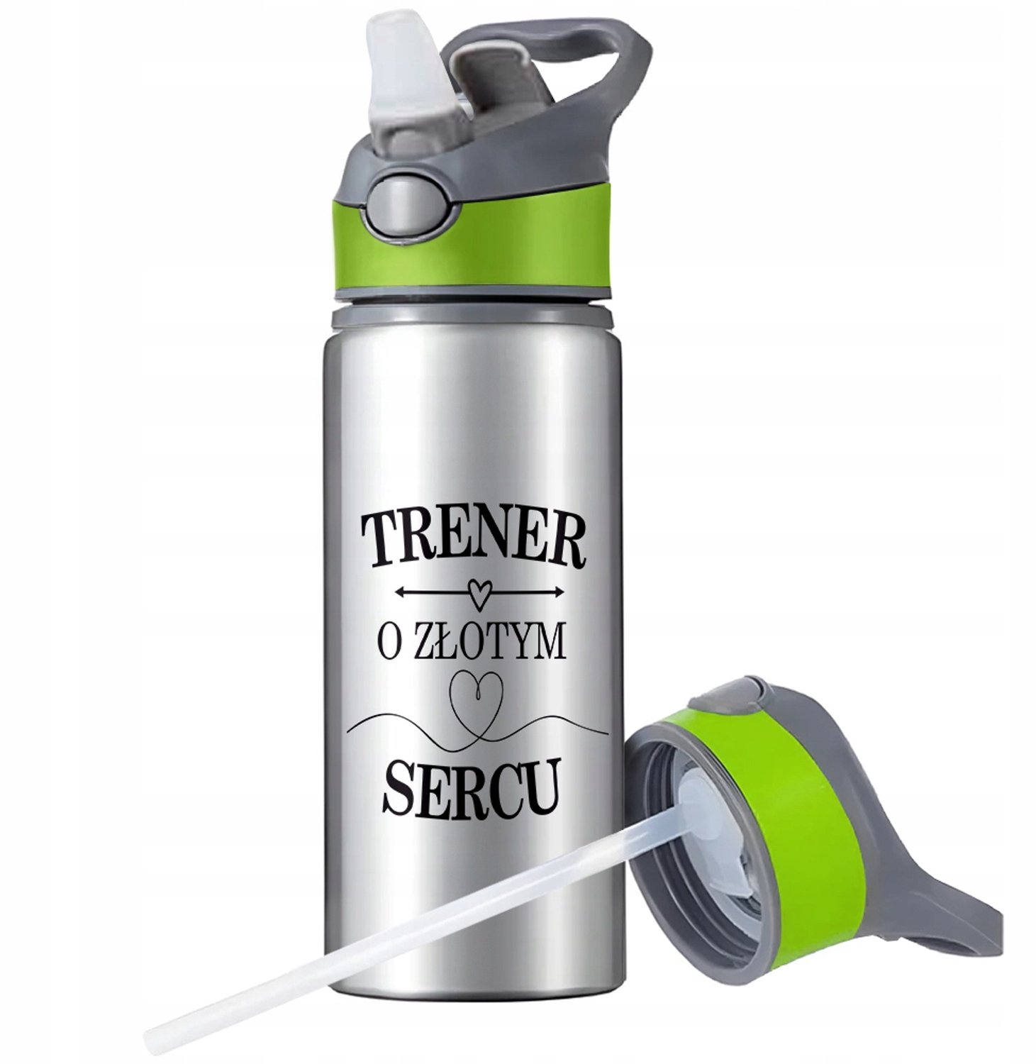 Aluminium Sport Bidon met Rietje en Handvat - 650ml