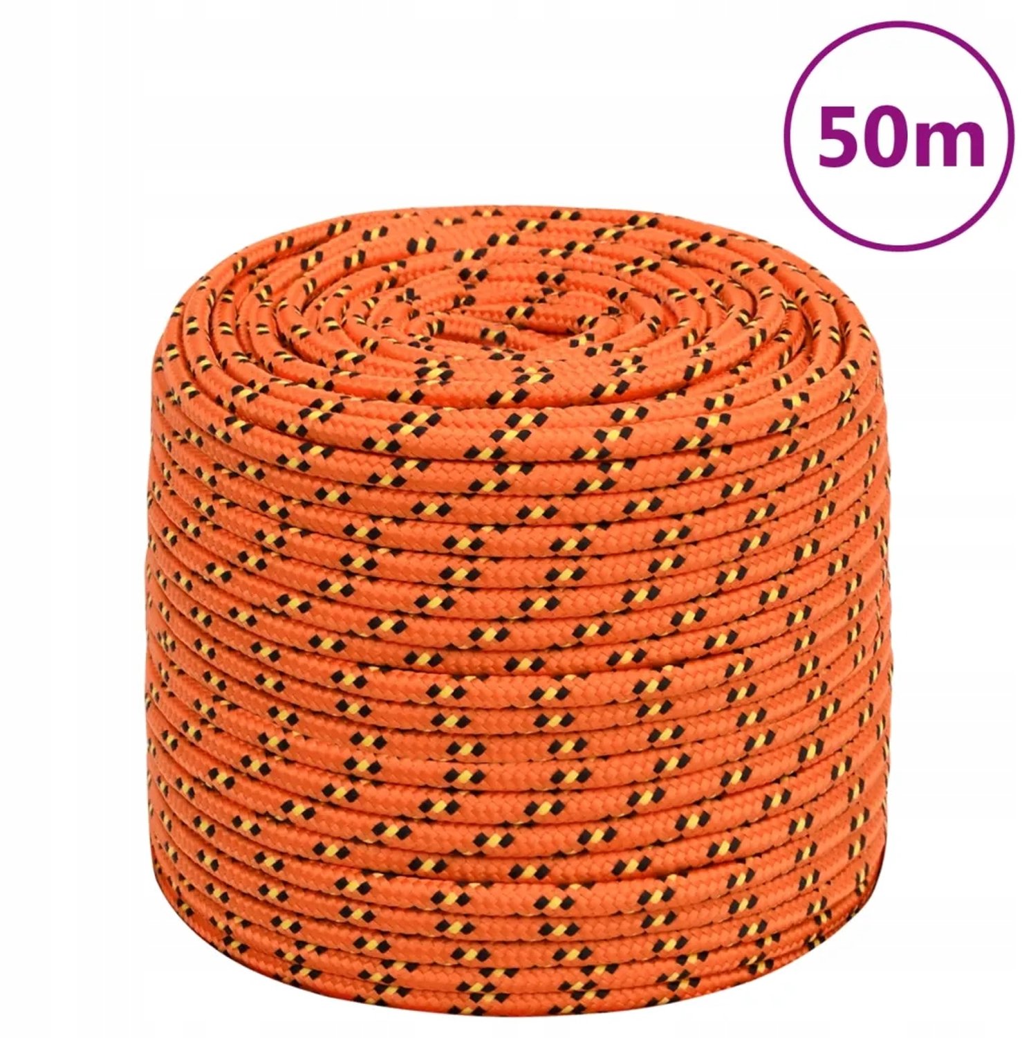 Oranje Polypropyleen Touw voor Zeilen - 8mm x 50m