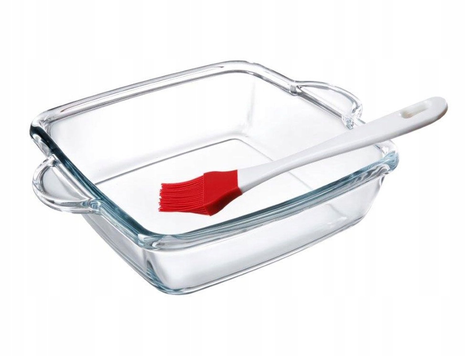 Guzzini Ovenschaal 1.95L met Siliconen Kwast - Borosilicaatglas