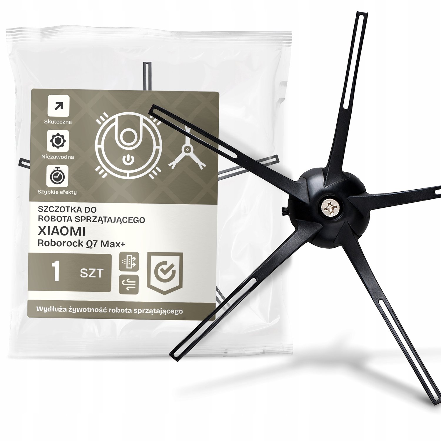 Zijborstel voor Xiaomi Roborock Q7 Max+ Robotstofzuiger - 5 Armen