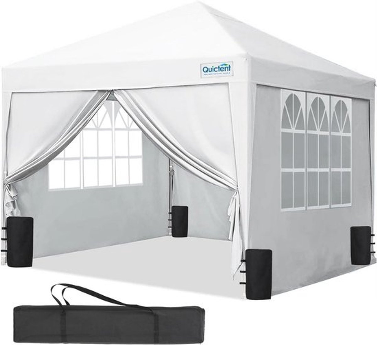 Pop-up paviljoen - 3 m x 3 m - met zijwanden - Ideaal voor feestjes - bruiloften en buitenevenementen