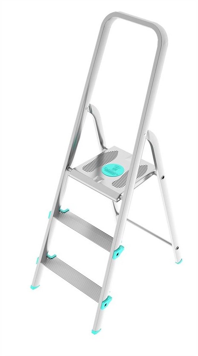 Aluminium ladder met 3 treden voor veilig en comfortabel gebruik