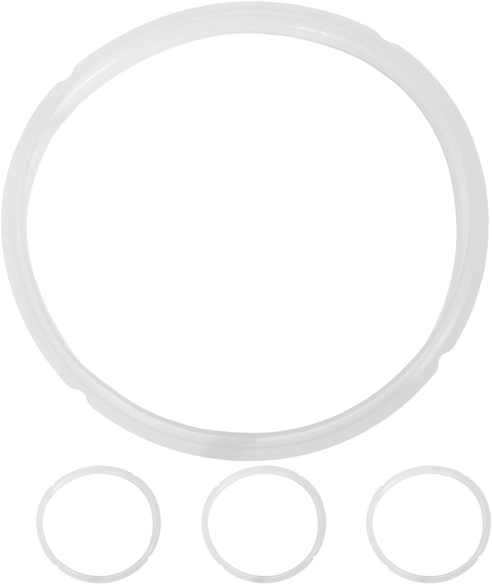 4 Stuks Universele Siliconen Drukpan Afdichtring van Transparante Vervangende Gasket Geschikt voor Snelkookpannen Hittebestendig Lekvrij Rubberen Sealing Ring Accessoires