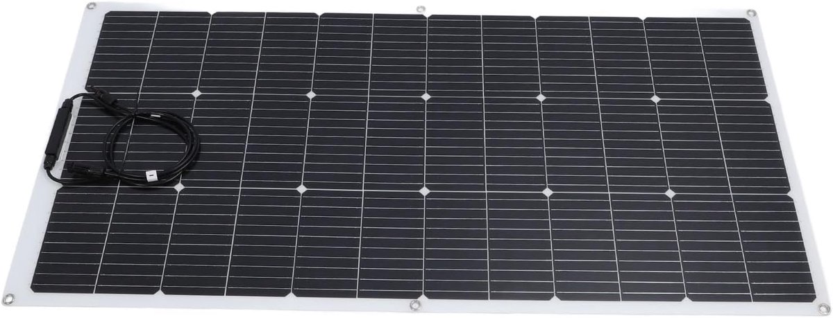 Zonnepaneel-acculader met IP65 Waterdichte Aansluitdoos, Flexibele Zonnepaneeloplader voor Zeilboten, Tenten, Aanhangwagens, Uitstekend EVA-materiaal (POW-LTW 120W)