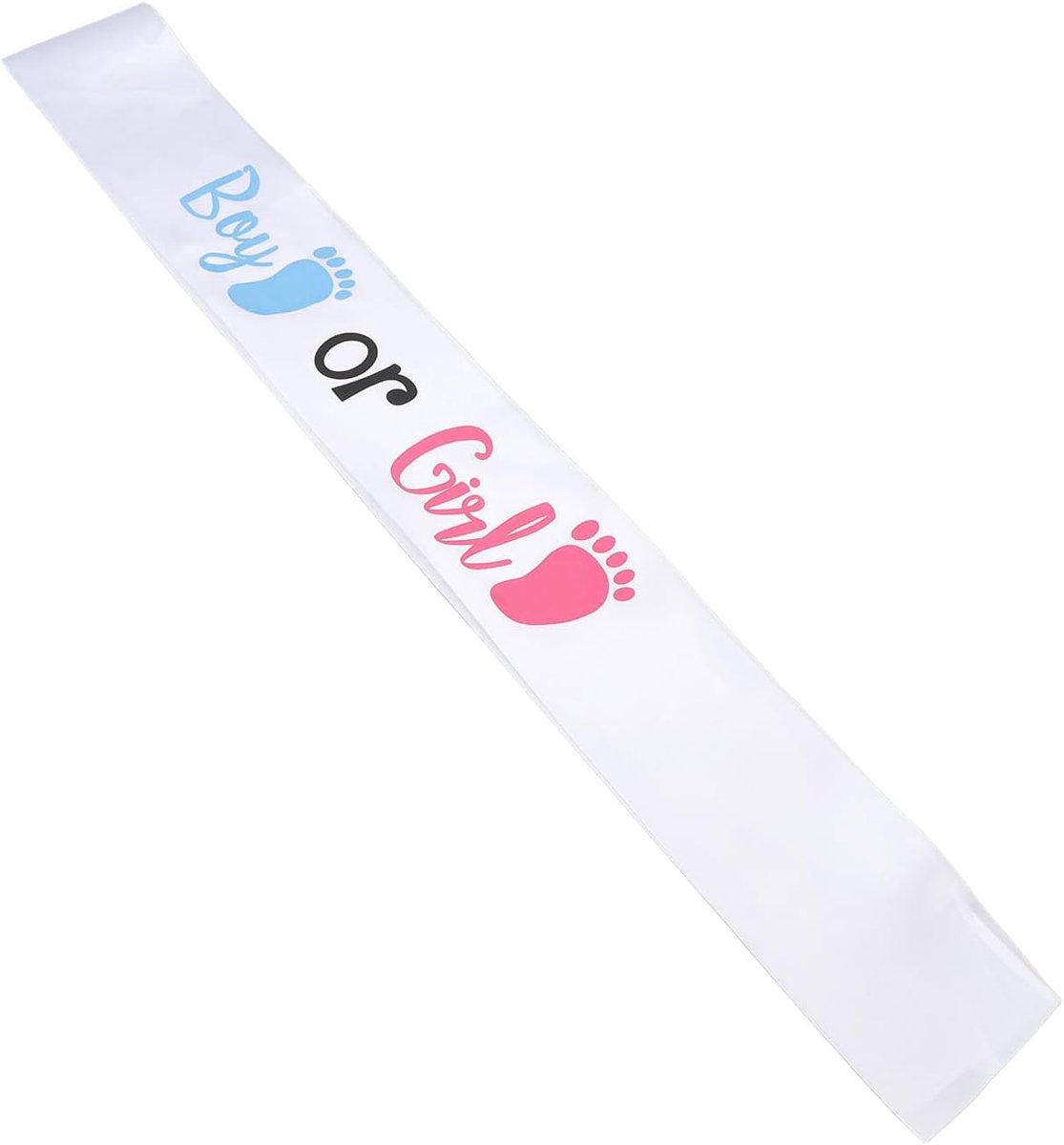 Gender Reveal Sash, Premium Blue Pink Strap