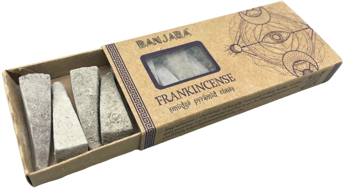 AUM Fragances 2st x Natuurlijke wierook cones - Smudge Pyramid - Frankincense 2x10st naturel