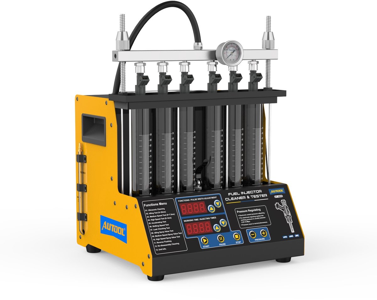 Ultrasoonreiniger Injector Ultrasone Reiniger - 110-220V Breedspanning - 12.96 kg Gewicht - Voor Brandstofinjectoren - Hydraulische Testfunctie