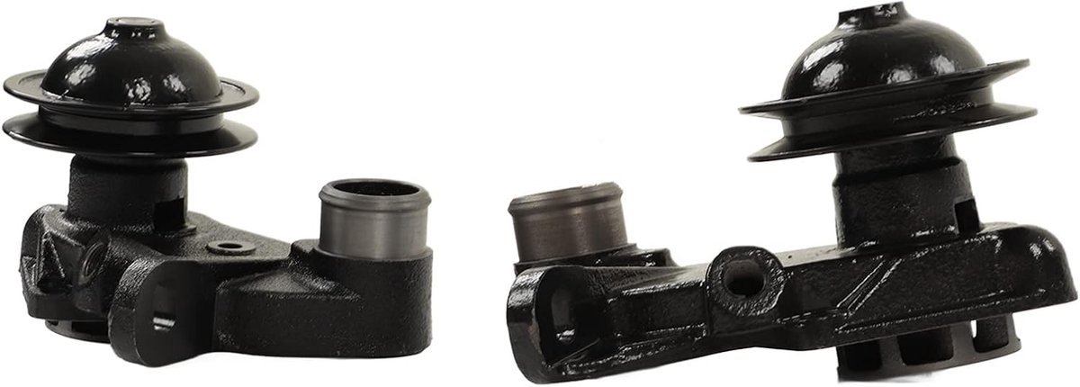 Waterpomp met platte kop, krachtige gietijzeren vrachtwagen-waterpompen, zwart, effici?nt, 2 stuks voor voertuigen